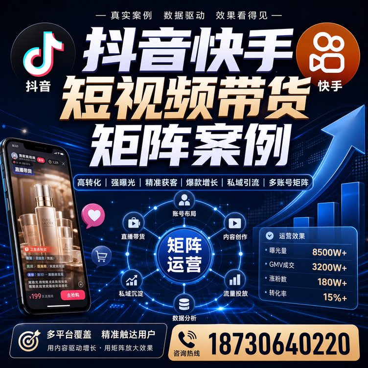 珠海短视频带货团队多平台矩阵自动分发案例